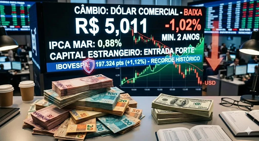 Mercado: Dólar amarga queda de 1% e encerra a R$ 5,01 em dia de euforia na Bolsa brasileira