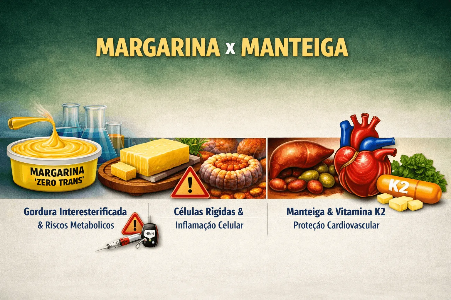 A Ilusão da Gordura Vegetal: Por que a Ciência Rejeita a Margarina