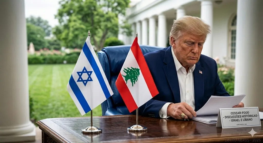 Diplomacia Sob Fogo: Trump Anuncia Reunião Histórica entre Israel e Líbano para Cessar-Fogo