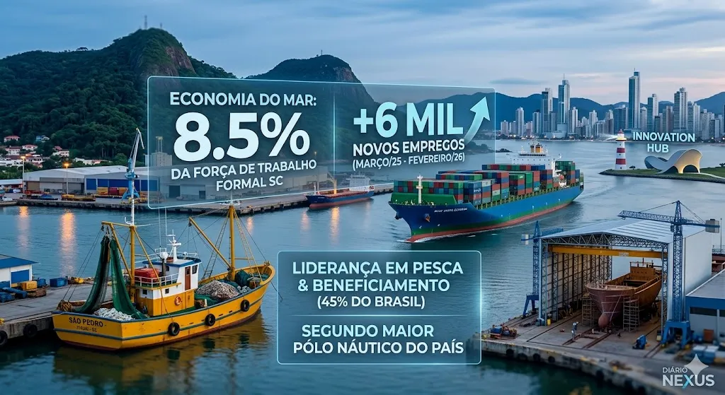Economia do Mar: O Pilar que Sustenta 8,5% do Emprego Formal em Santa Catarina