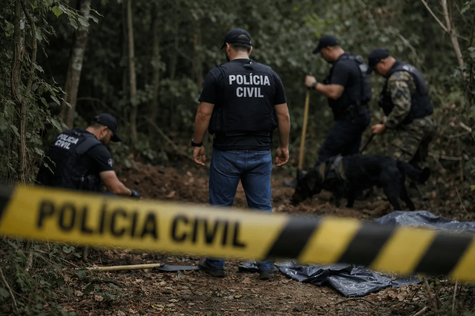 Cemitério clandestino em SC: Polícia Civil encontra corpo em área usada por facção para ocultar vítimas