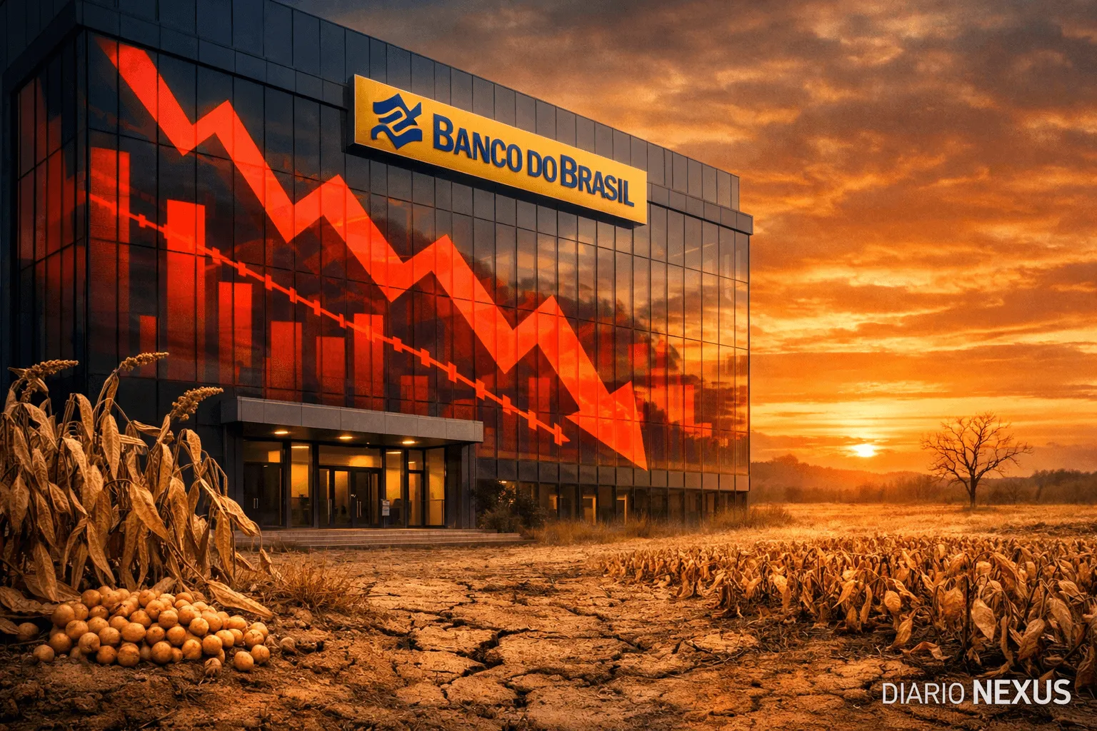 Crise no agro pressiona o Banco do Brasil : lucro desaba e expõe fragilidade do crédito rural