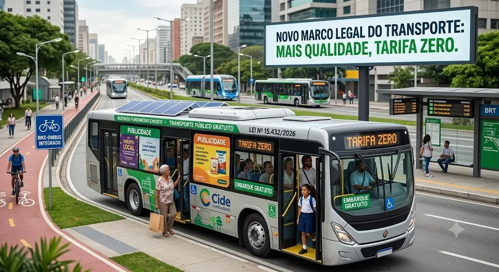 Marco Legal do Transporte Público: nova lei rompe modelo tarifário e abre caminho para tarifa zero no Brasil