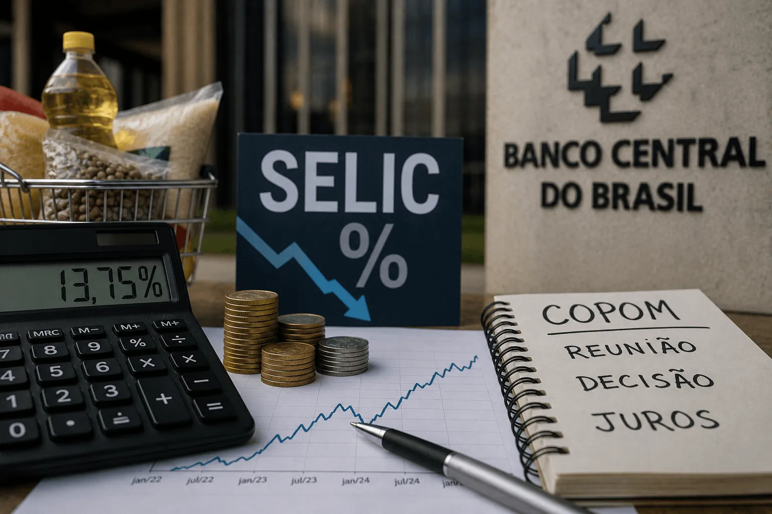 Copom avalia corte cauteloso: Selic pode cair pouco mesmo com inflação em alta