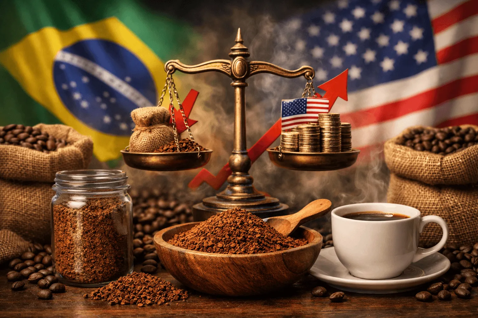 Café solúvel vira alvo no tarifaço dos EUA: setor brasileiro expõe risco estratégico e pede revisão