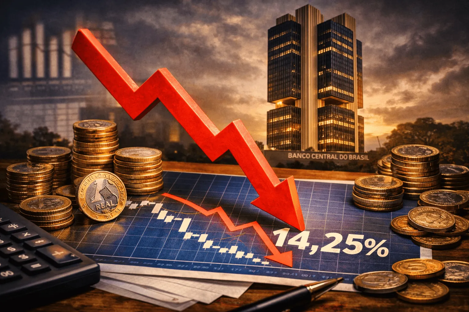 Copom reduz Selic para 14,25%: corte sinaliza alívio, mas expõe dilemas da economia brasileira