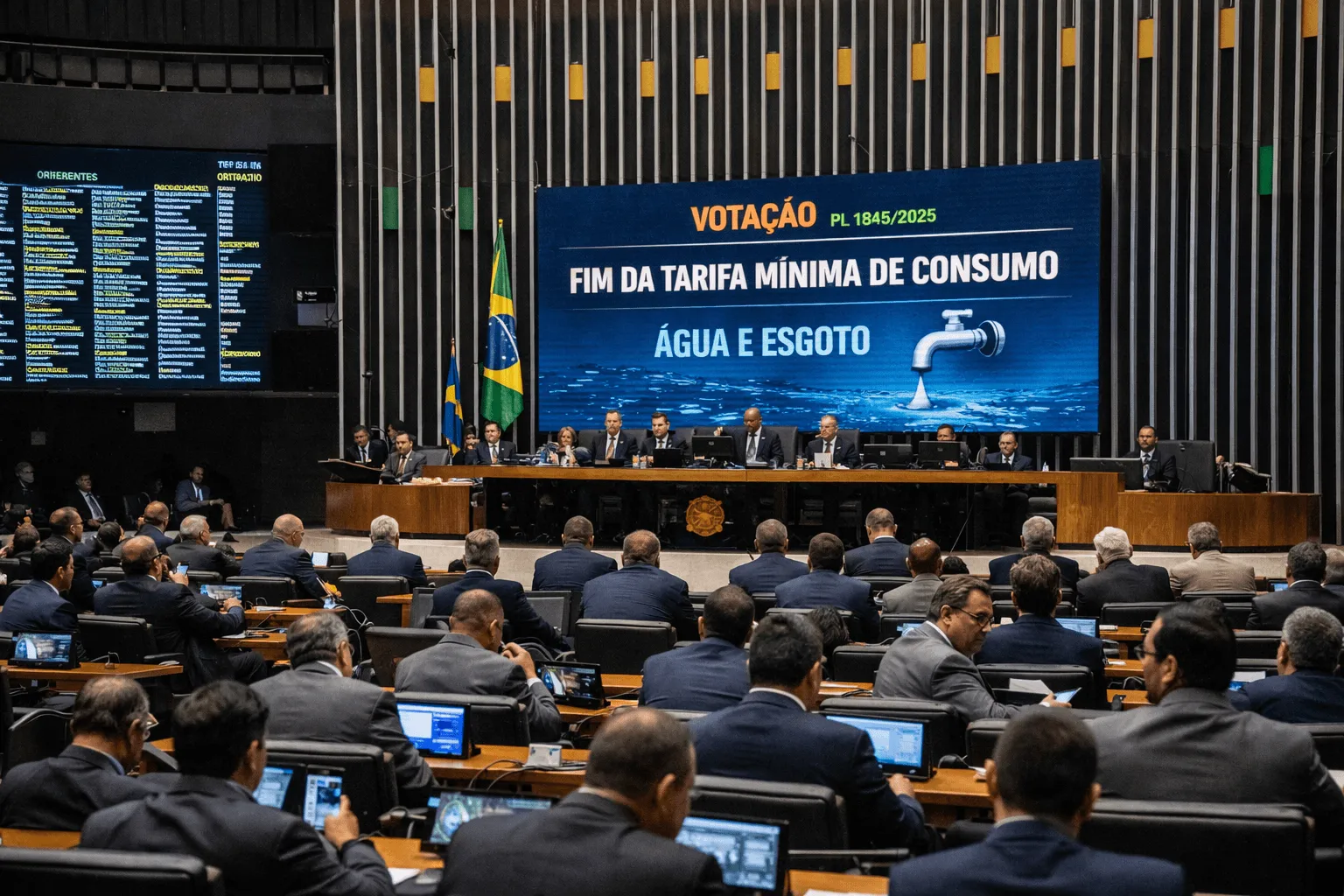 Câmara aprova fim da tarifa mínima: projeto busca justiça social e uso racional da água